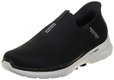Skechers Herren Gowalk 6 Slip-Ins – athletische Schlupfschuhe | Freizeit Memory-Schaum Sneaker, Schwarz/Weiß, 41.5 im Sale
